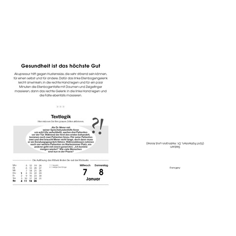 Seite, Text