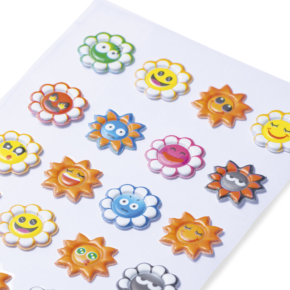 stickers, stickers sonne, verzierungen, gesicht stickers, bunte stickers