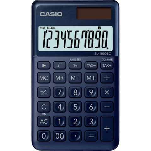 Taschenrechner 10-stellig dunkelblau CASIO SL-1000SC-NY