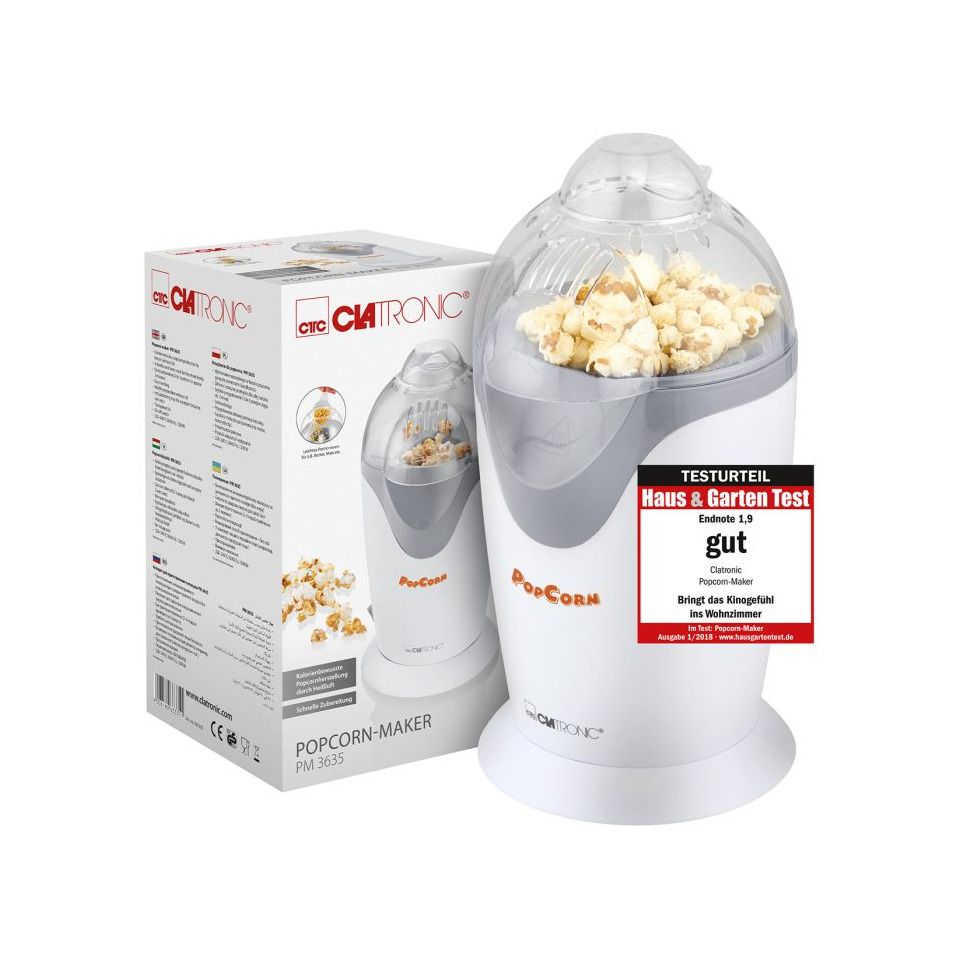 Popcorn-Maker, Elektrischer Apparat, Maiskörner, Weiß Grau, Küchen-Gadget