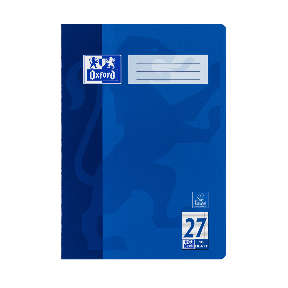 Heft, A4, 90g/m², 16 Blatt, Lin.27, liniert mit Rand, nachtblau OXFORD 100050313