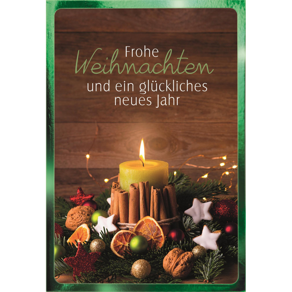 Kuchenkerzen, Zimtstangen, Weihnachtsdekoration, Zitrusfrucht, Grüner Ticht