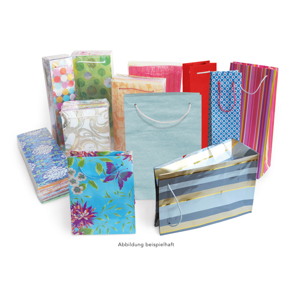 Geschenketasche, Geschenkbeutel, Papiertragetaschen, Musterstreifen, Flächendesign