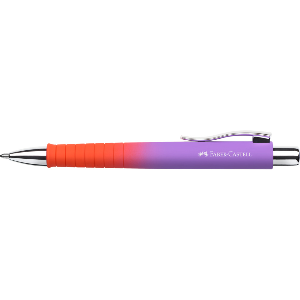 Kugelschreiber, Kugelschreiber mit Metallclip, Verlauf, Lila-Orange, Stift
