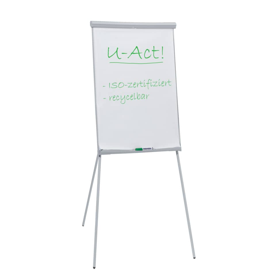 Flipchart, Whiteboard, Stativ, Notizen, ISO Zertifiziert