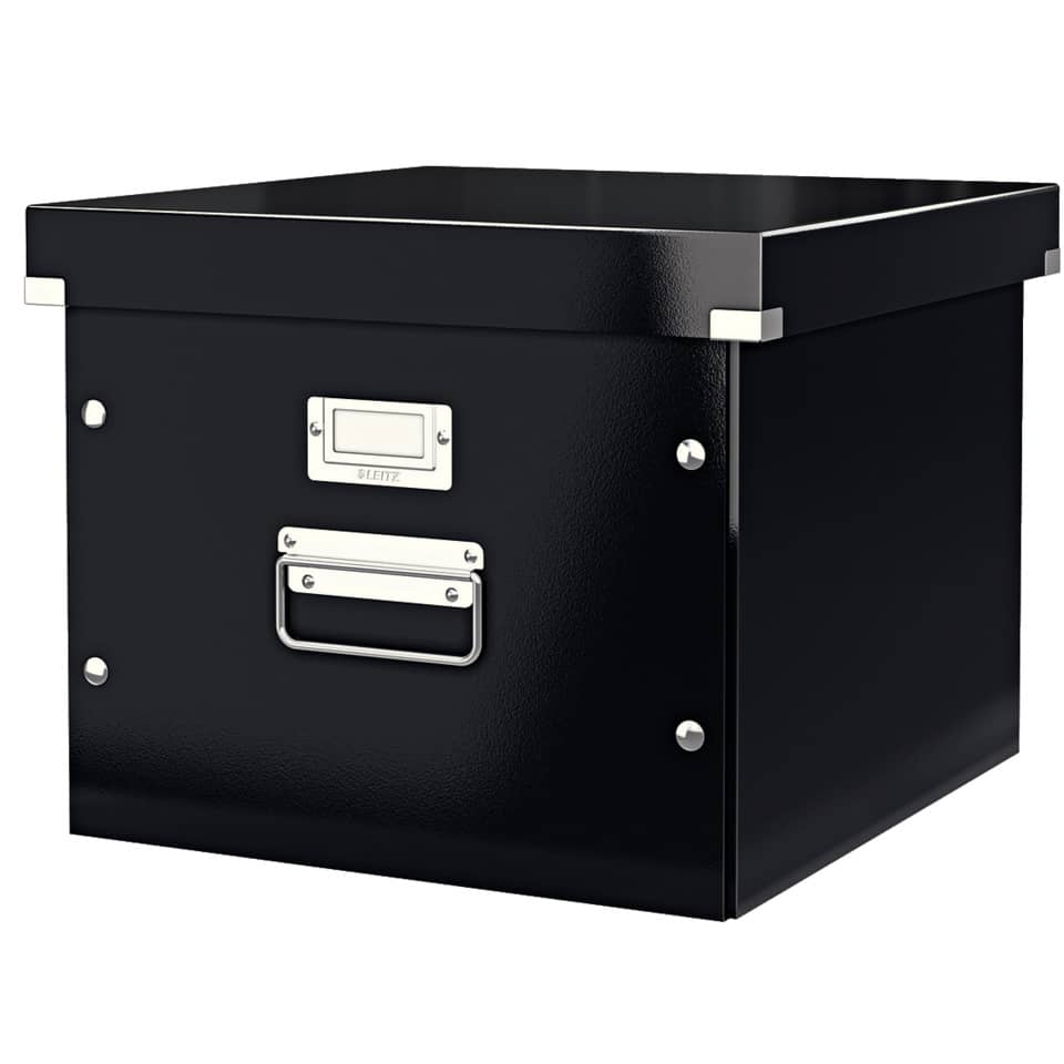 Kartenbox, Schachtel, Kassettenbox, Metallbox, Schwarz