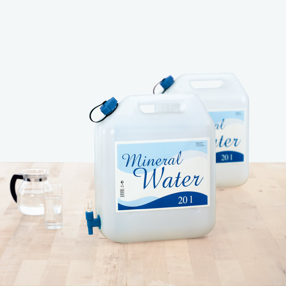 Mineralwasser, Wasserkanne, Kunststoffkanister, 2L, Spenderverschluss