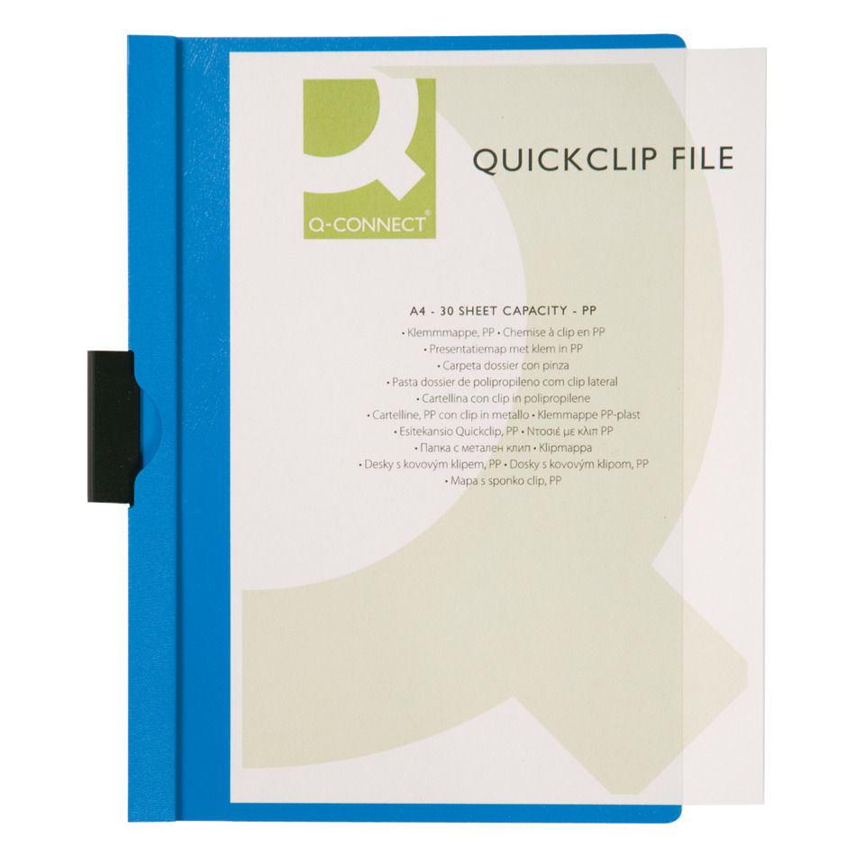 A4 Ordner, Clip-Datei, PP-Ordner, blauer Ordnerbinder, QuickClip