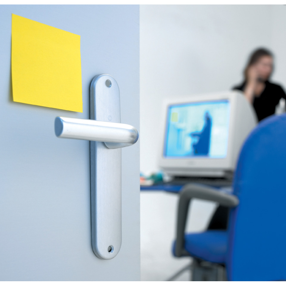 Türgriff, Türdrücker, Büro, Arbeitsplatz, Notiz