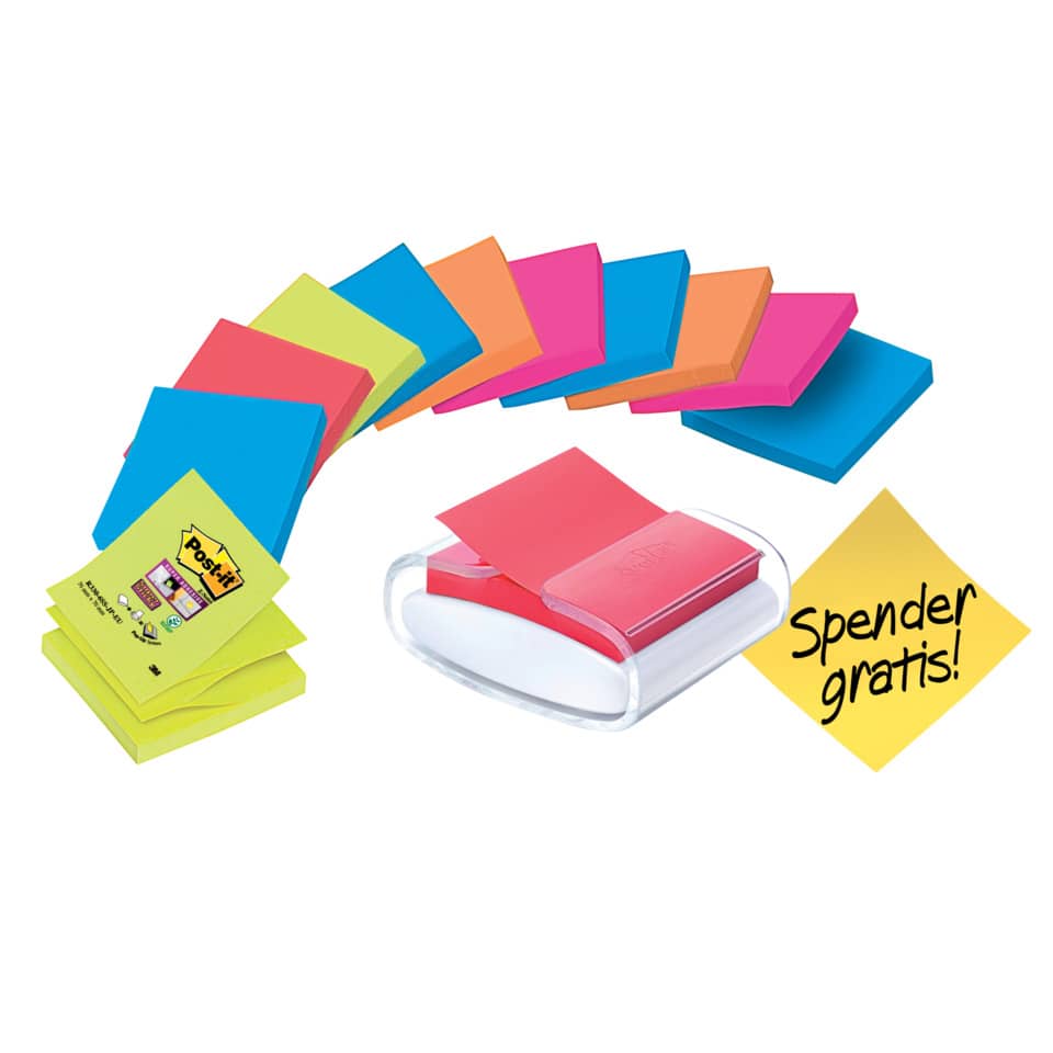 Post-it Notizen, Haftnotizen, Bunt, Notizenset, Klebe-Notizenspender?