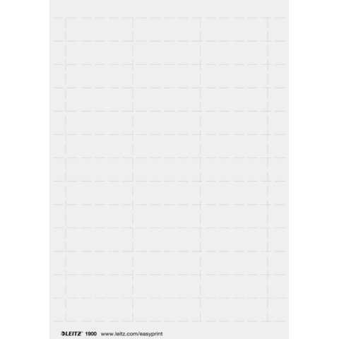 Beschriftungsschild, PC-beschriftbar, Karton, 975 Stück, weiss LEITZ 1900-00-01