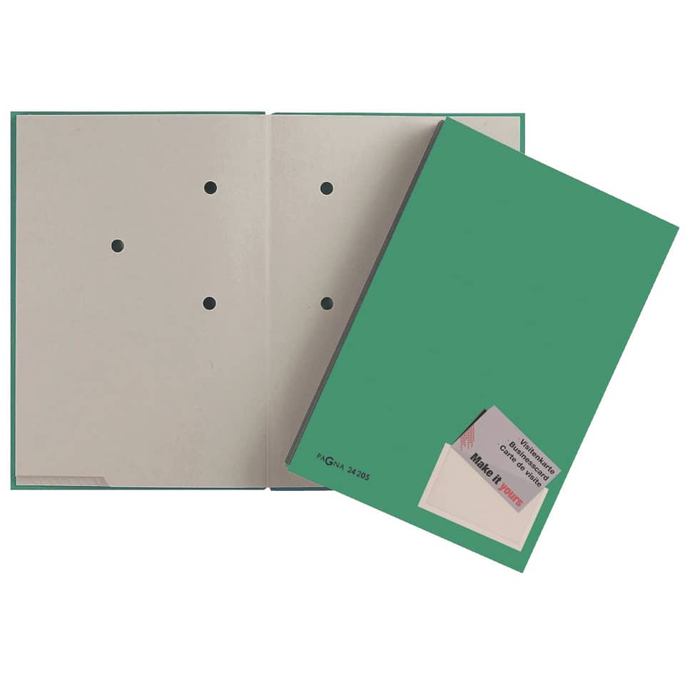 Notizbuch, Grün, Papiervorderseite, Lochungen, Make it yours