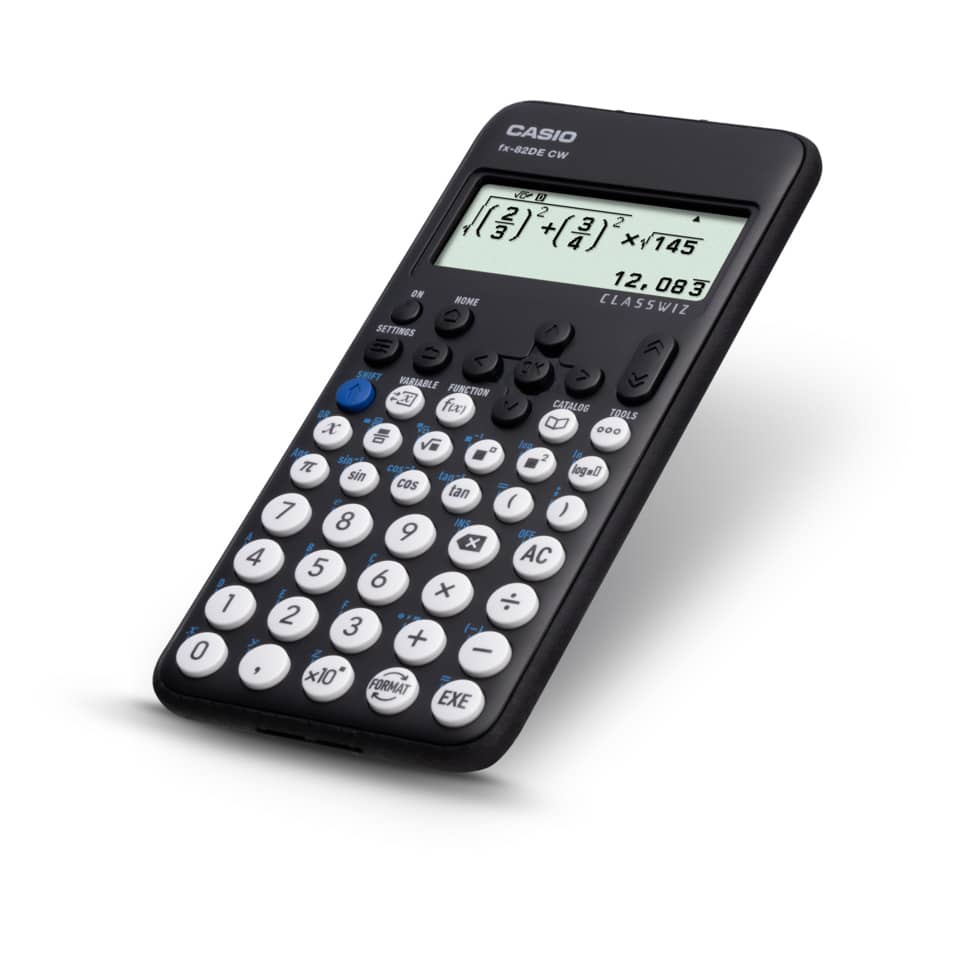 Casio Taschenrechner, Wissenschaftlicher Rechner, Schwarz, LCD-Anzeige, Tasten