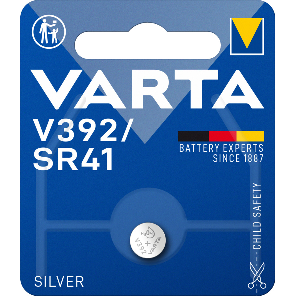 Text, Kreditkarte, Batterie, Varta, V392/SR41, Silver, Knopfzelle