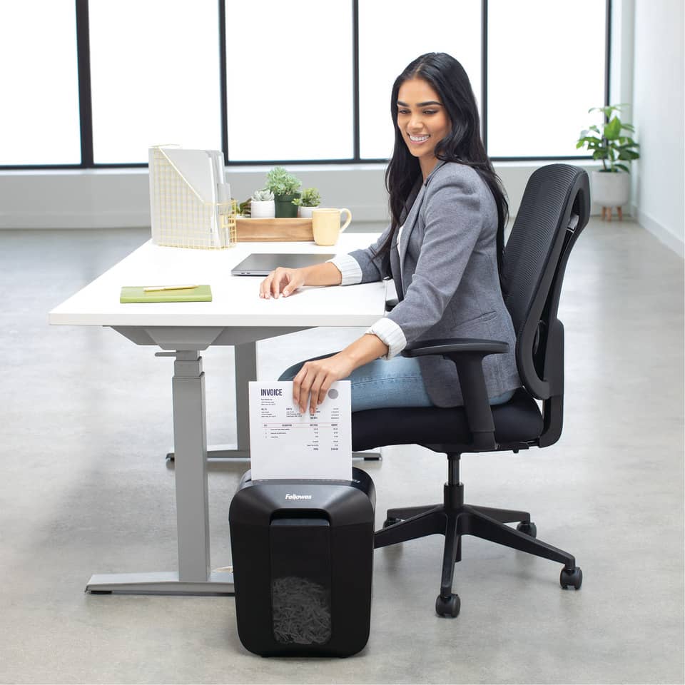 büro, frau, bürostuhl, drucker, rechnung