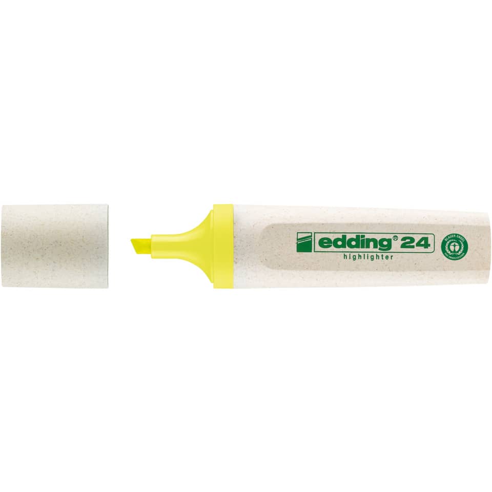 highlighter, marker, fluo-yellow, stick, cap-off