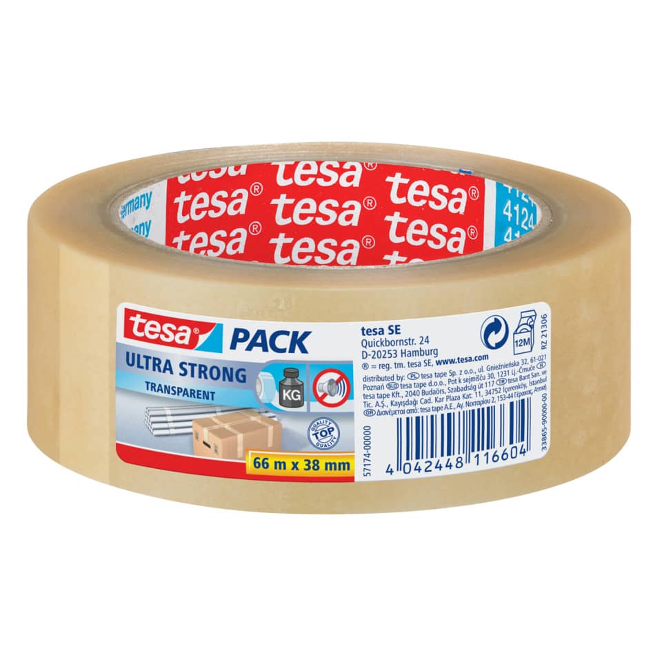 Klebeband, Transparent, Packing, 66 m x 38 mm, Klebeband-Tape