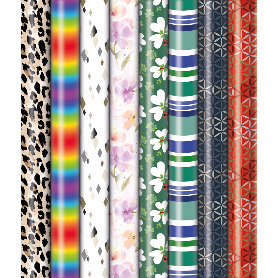 Leopard print, Regenbogen, Diamantmuster, Blütenmuster, Streifen