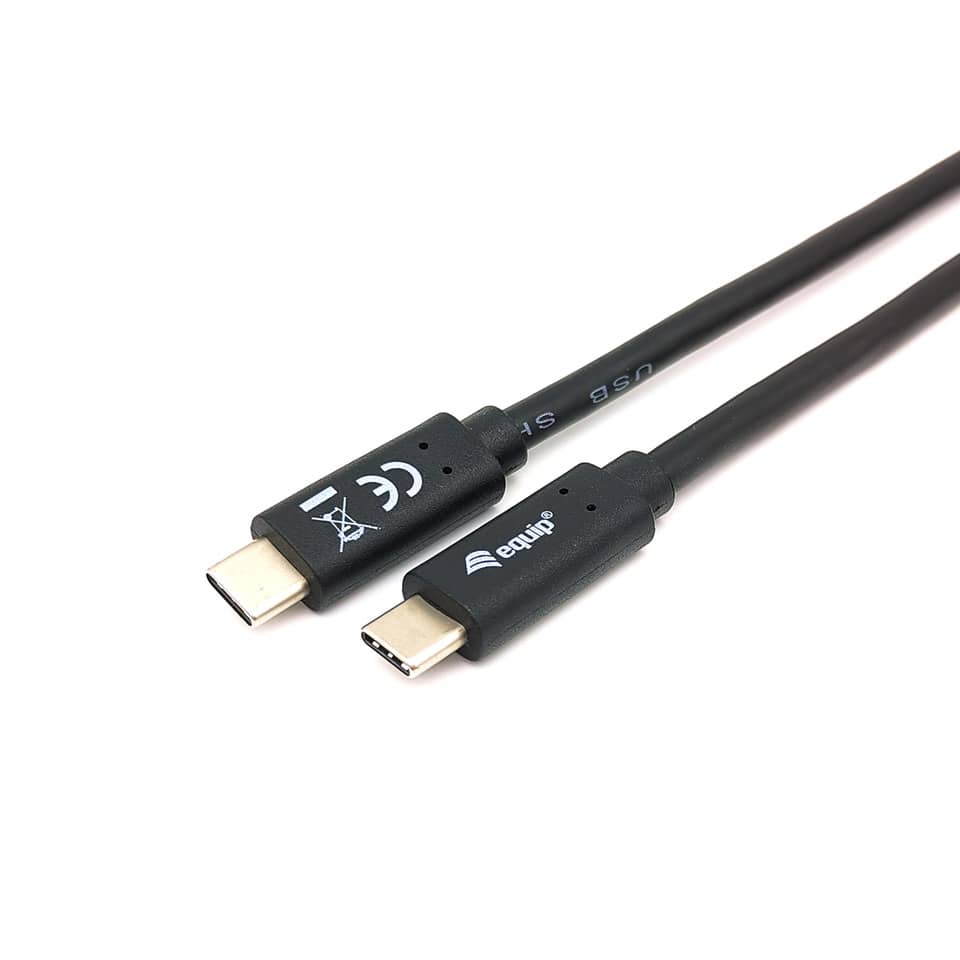 USB-C Kabel, 1 m, USB-C zu USB-C, Datenkabel, schwarz