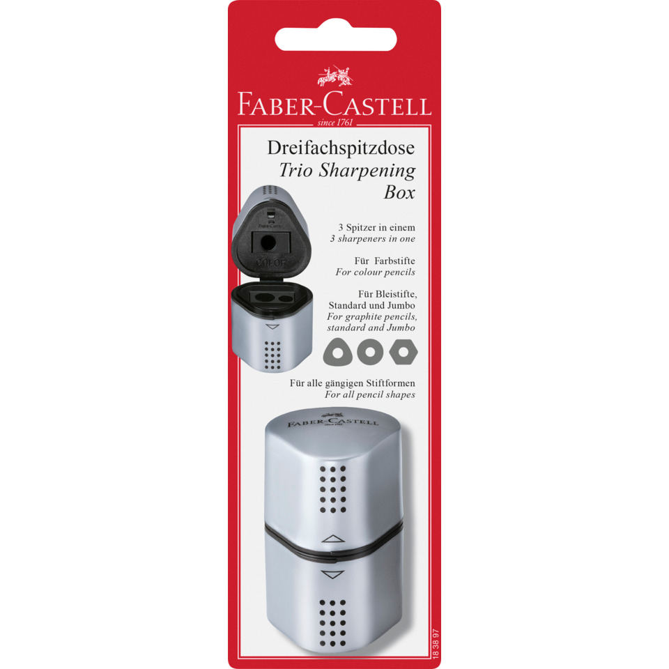Schleif-Set, Spitzer sichel, Dreifachspitzdose, Stifthalter, Schleifbox