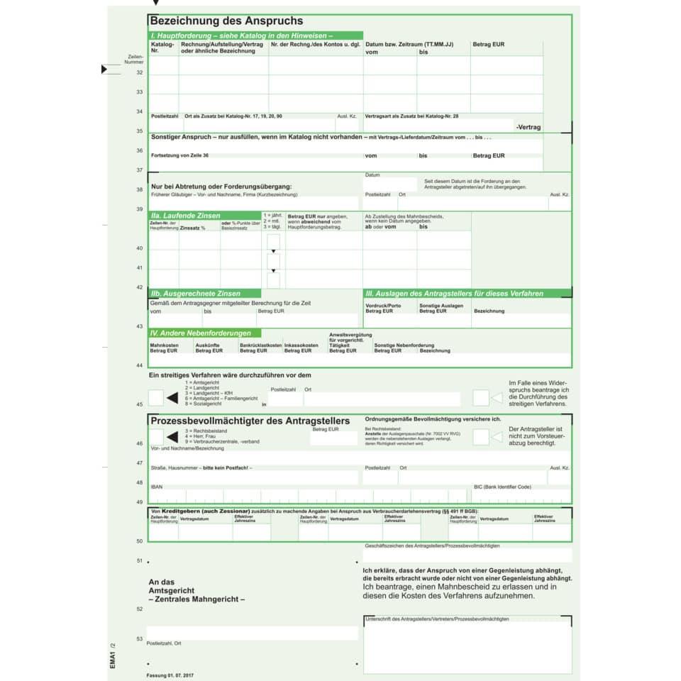 Kreditformular, Belegformular, Kundendokument, Vertragsdaten, Zahlungsinfo