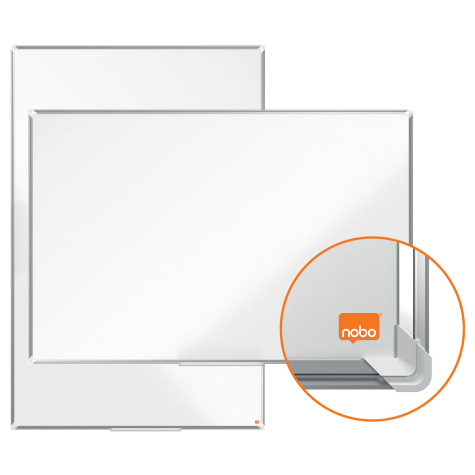LED-Panel, Eingelassene Kante, weißer Rahmen, Fliesenleuchte, Nobo-Logo