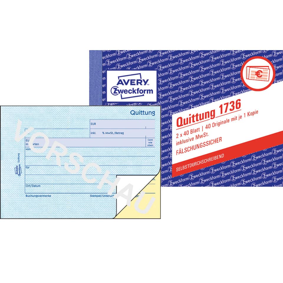 Quittung, Rechnung, Formular, Scheckformular, Zwischenblatt