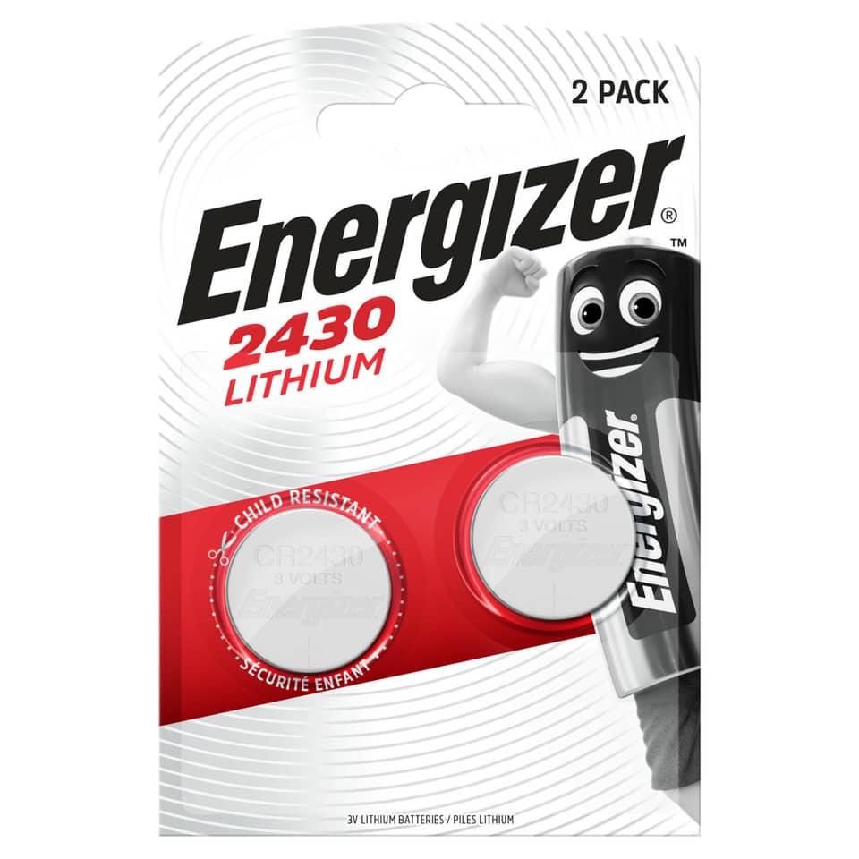 AA alkaline, Lithium battery, 2 pack, CR2430, 3V