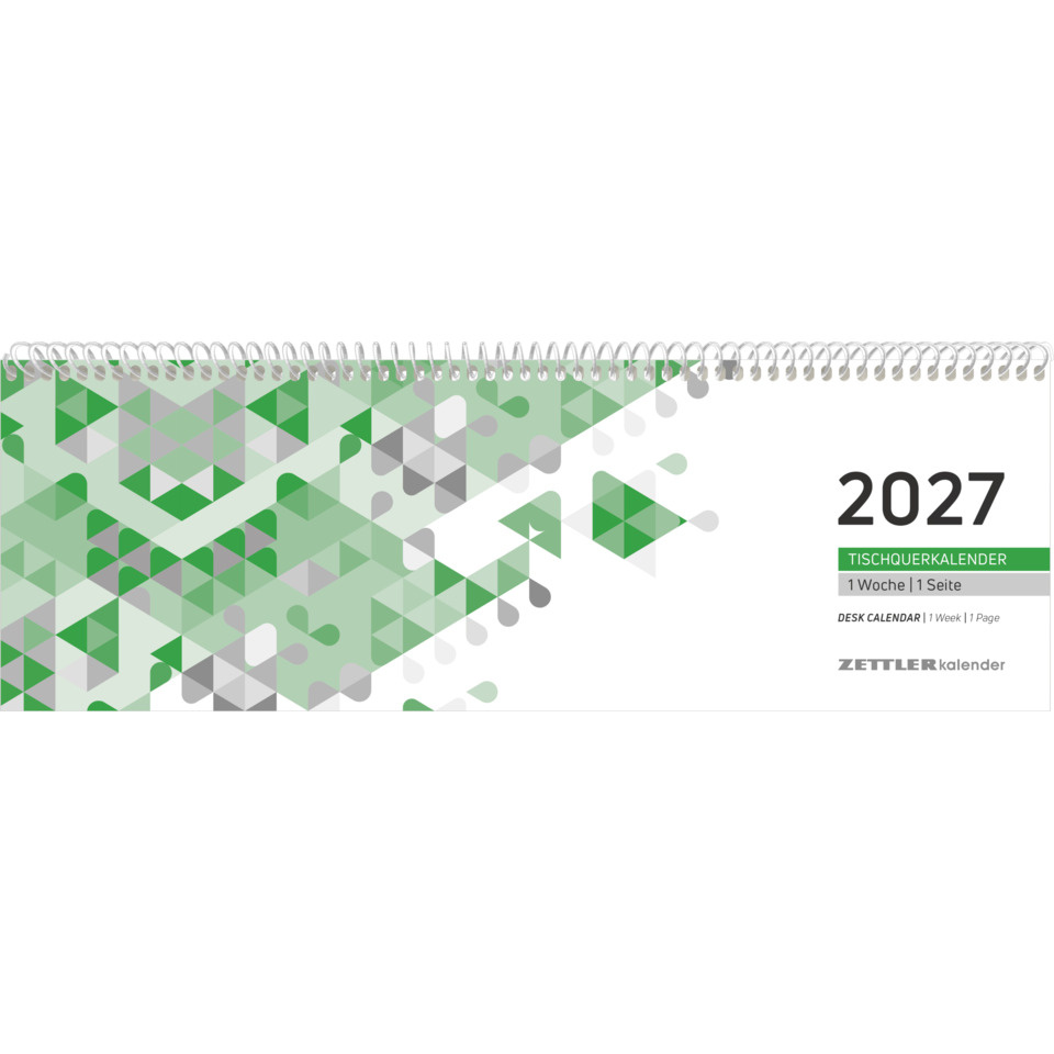 Kalender, Tischkalender, Wandkalender, Grüntöne, Geometrisches Muster