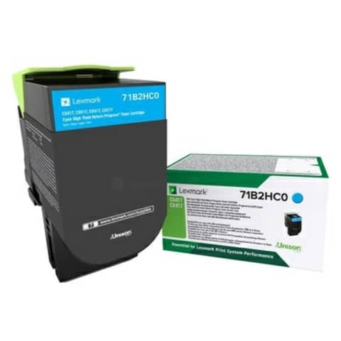 Lasertoner Return cyan LEXMARK 71B2HC0