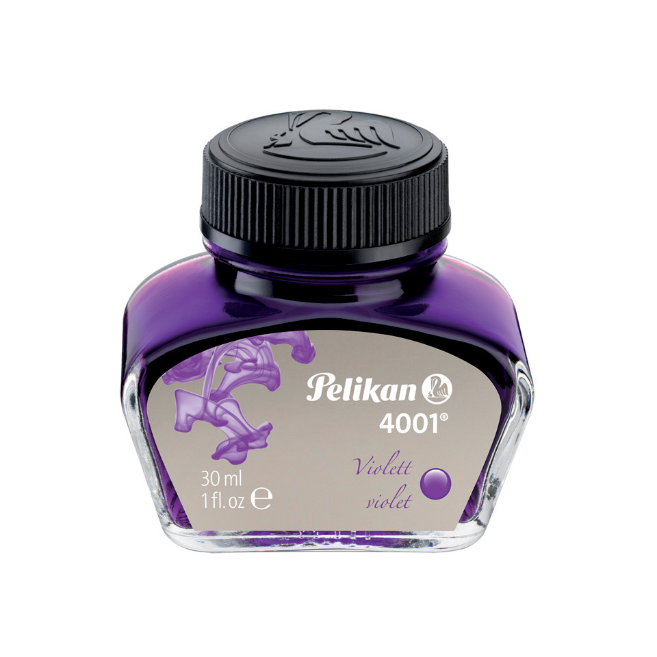 Tintenflasche, FarbTinkt, Violett, Glasflasche, Pelikan 4001