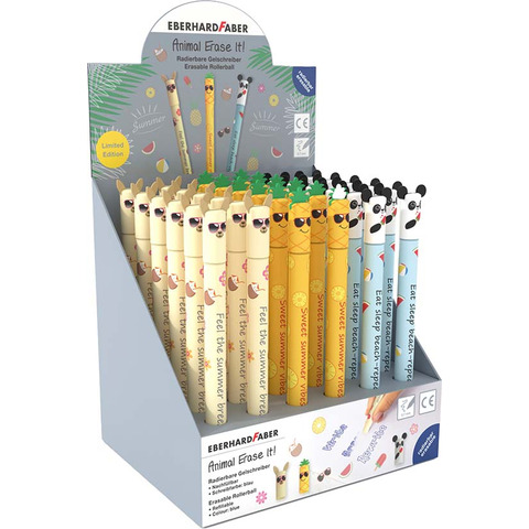 Display Sommer 36 teilig sortiert    Animal Erase It! EBERHARD FABER 560110