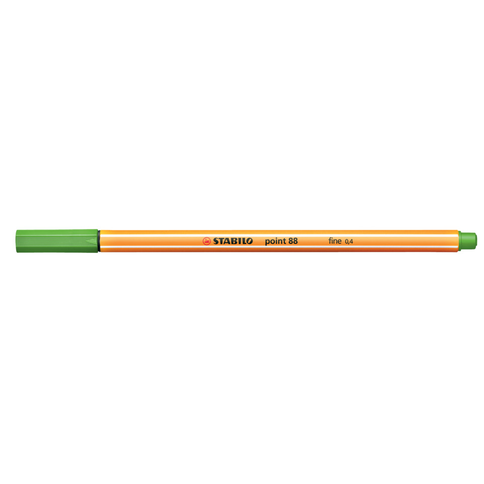Marker, Textmarker, Orange, Kappe grün, Stabilo