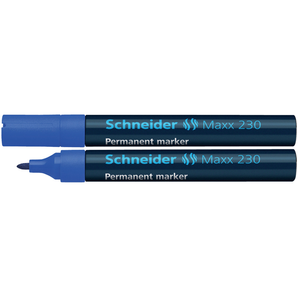 Permanentmarker, Markerstift, Blauer Marker, Spitzstift, Zweierpack