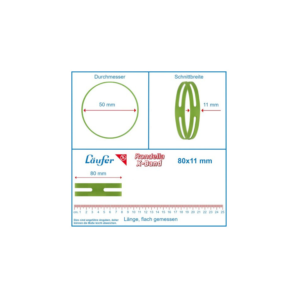 Rundring, Durchmesser 50 mm, Schnittbreite 11 mm, X-Band, Laufer Tantö