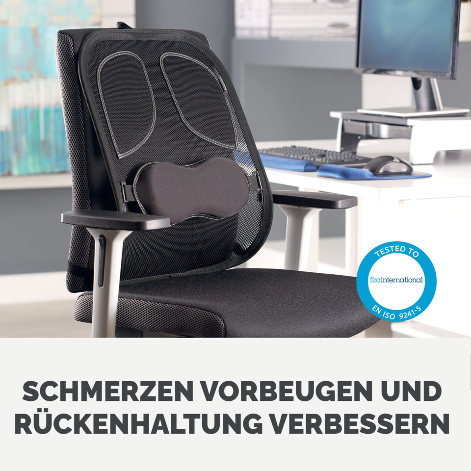 ergonomischer bürostuhl, Mesh-Rückenseite, LED-Kopfstütze, schwarze Polsterung, Verstellbare Armlehnen