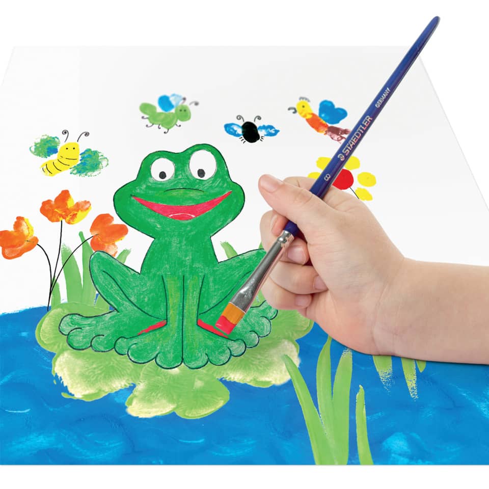 Kritafel, Frosch, Kunstkurs, Farben, Zeichnung