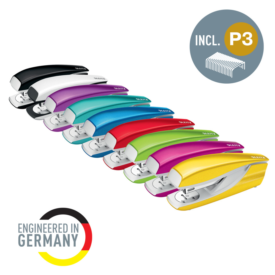 Tacker, Klammerer, Heftklammern, Heftzange, bunte Farben, stapler, Mini‑Spitzer, farbenfroh, Multipack, Deutschland‑Entwicklung