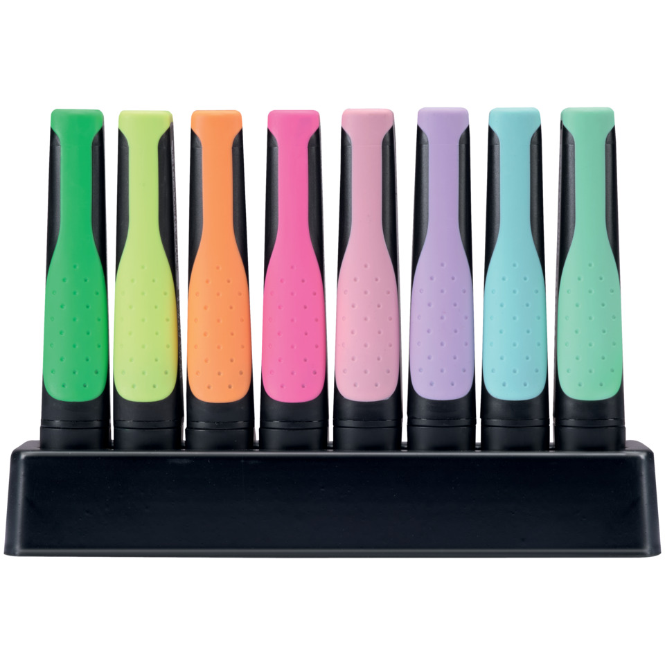 Marker pens, Colored markers, Pastel markers, Grip texture, Storage rack