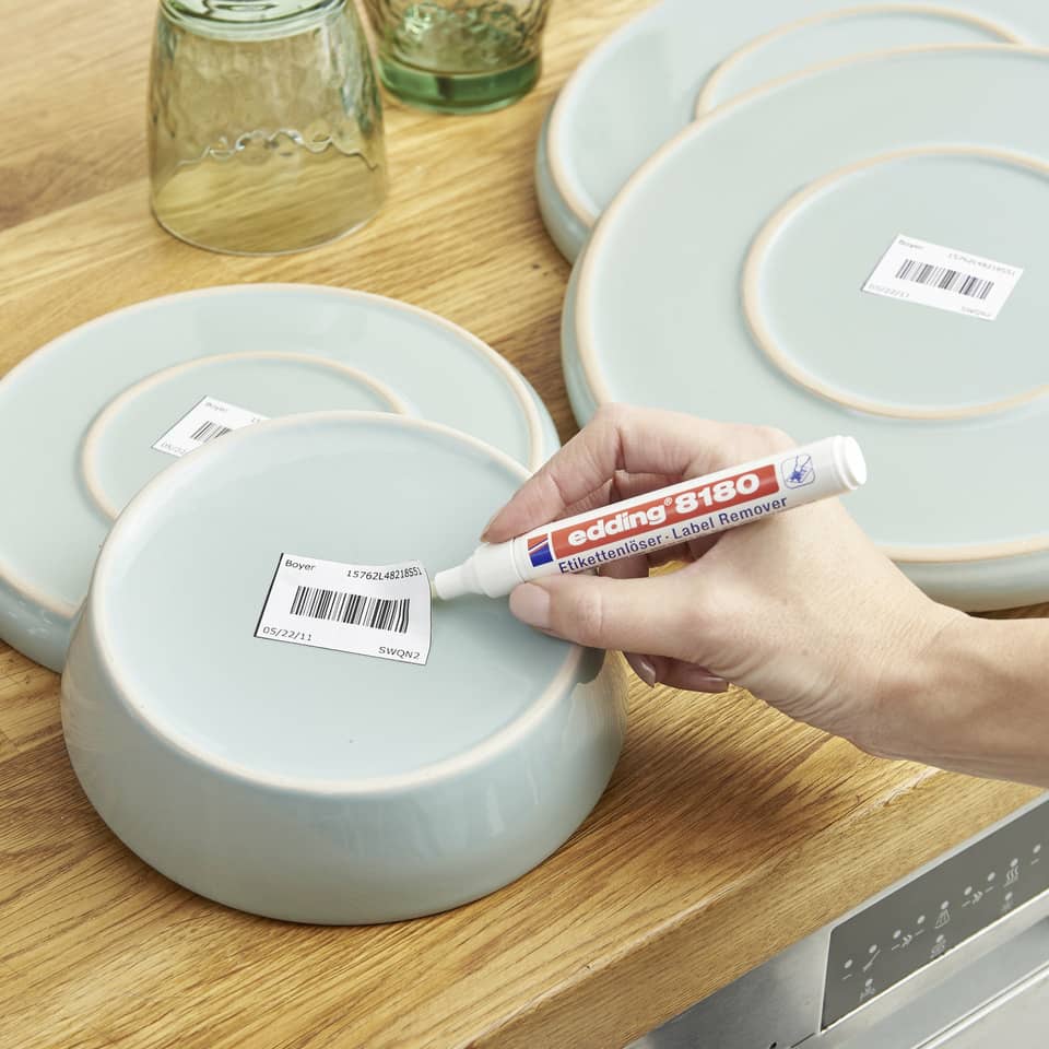 Etikettenlöser, Barcode-Aufkleber, Keramikplatte, Pastellplatten, Küchenzubehör