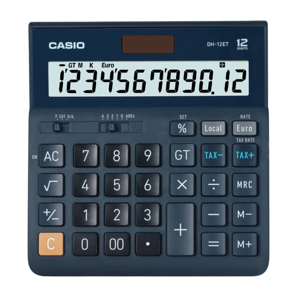 Taschenrechner, Casio, Digitalanzeige, Taschenrechner mit Tastatur, 12-stellige Anzeige