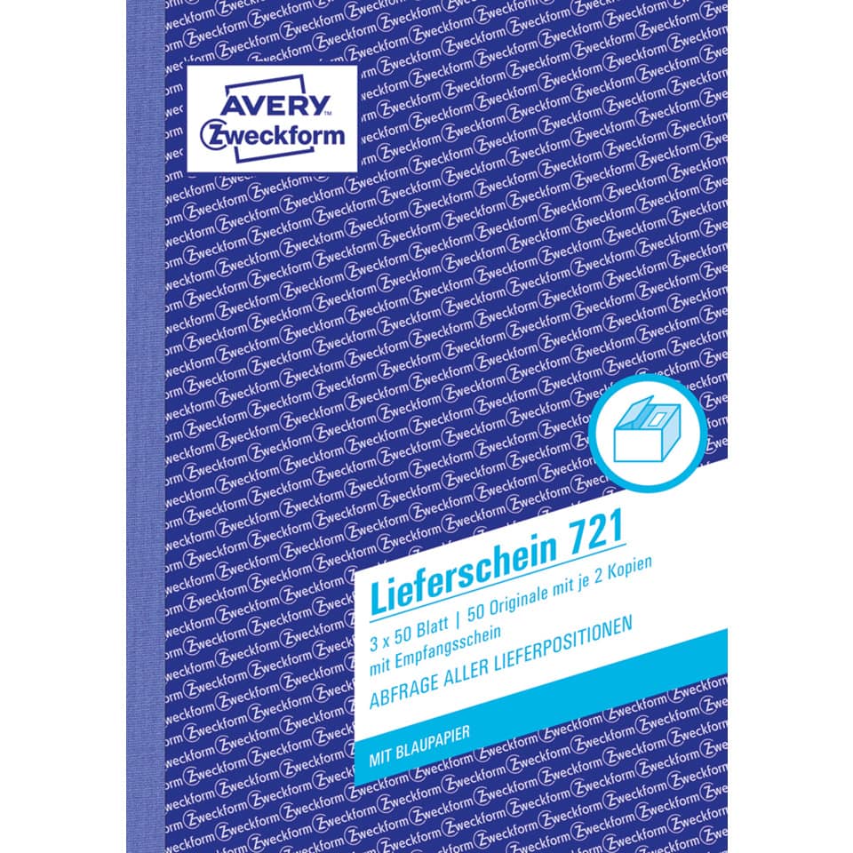 Kopierpapier, Schachtel, Druckerpapier, Avery, Lieferschein 721