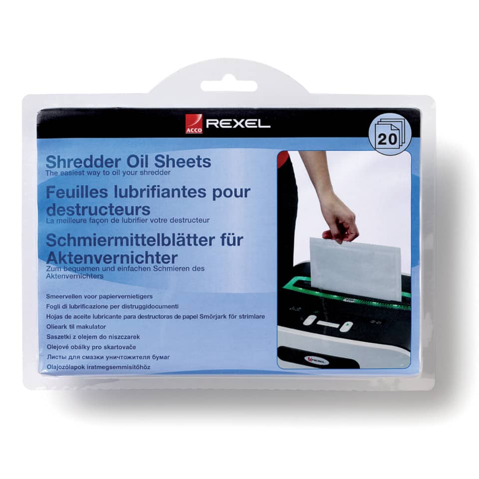 Schredder-Ölblätter, Ölblätter, Schredder-Zubehör, Schmierblätter, Schredder-Wartung