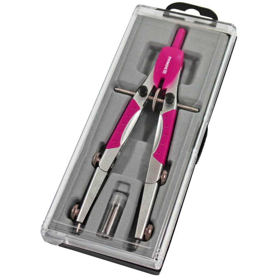 Zieh- bzw. Nageleisen, Krallenschuhwerkzeug, Nageleisen-Set, Kunststoffkassette, rosa Akzente