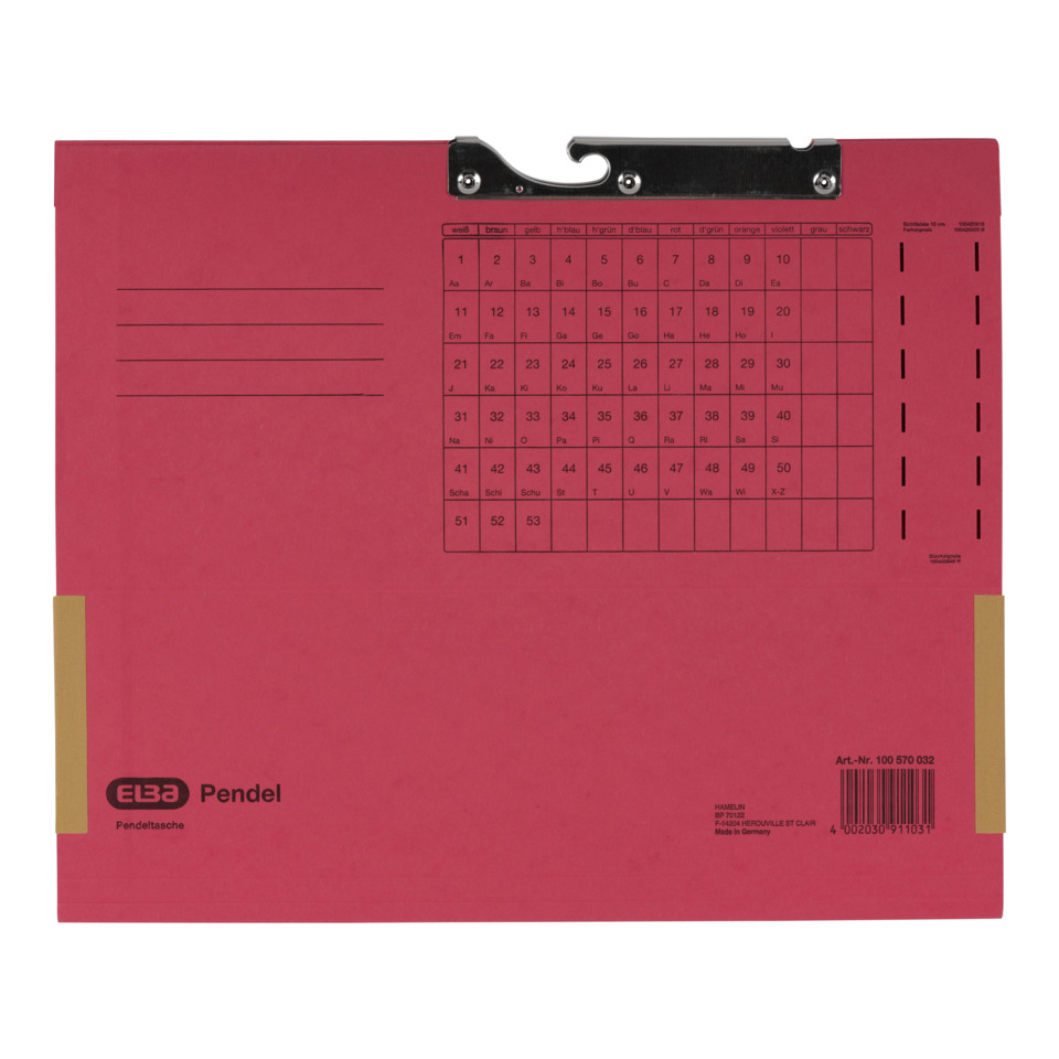 Pendelmappe, Klarsichtmappe, Rot, Reißverschlusslose, Clipboard-Design, Ordner, roter Ordner, Klippe, Indexraster, A4-Ordner