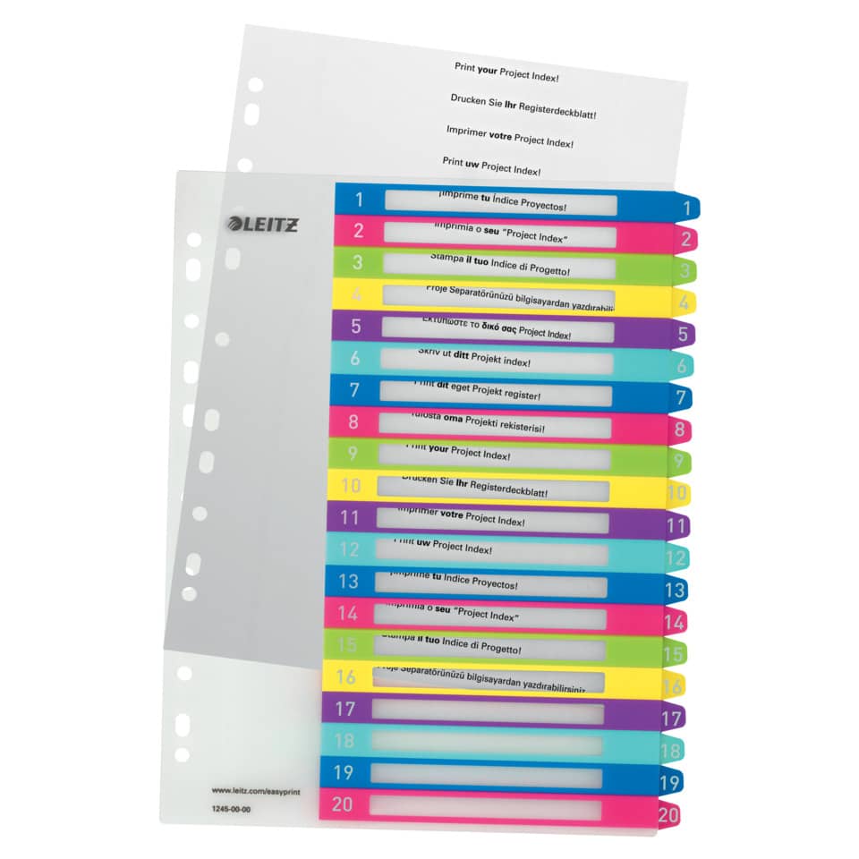 Projekttab, Indexierung, Layout-Helfer, Seitentrenner, Bleeding-Normung