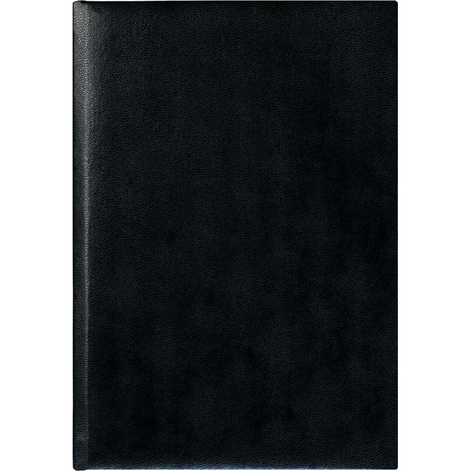 Notizbuch, Leder, Schwarz, Grobstruktur, Einband