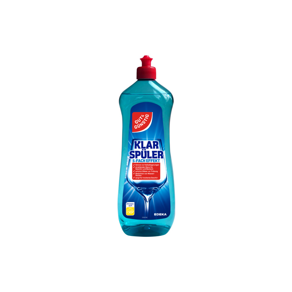 Spülmittel, Klarspüler, Flasche, Blau, Reinigungsmittel