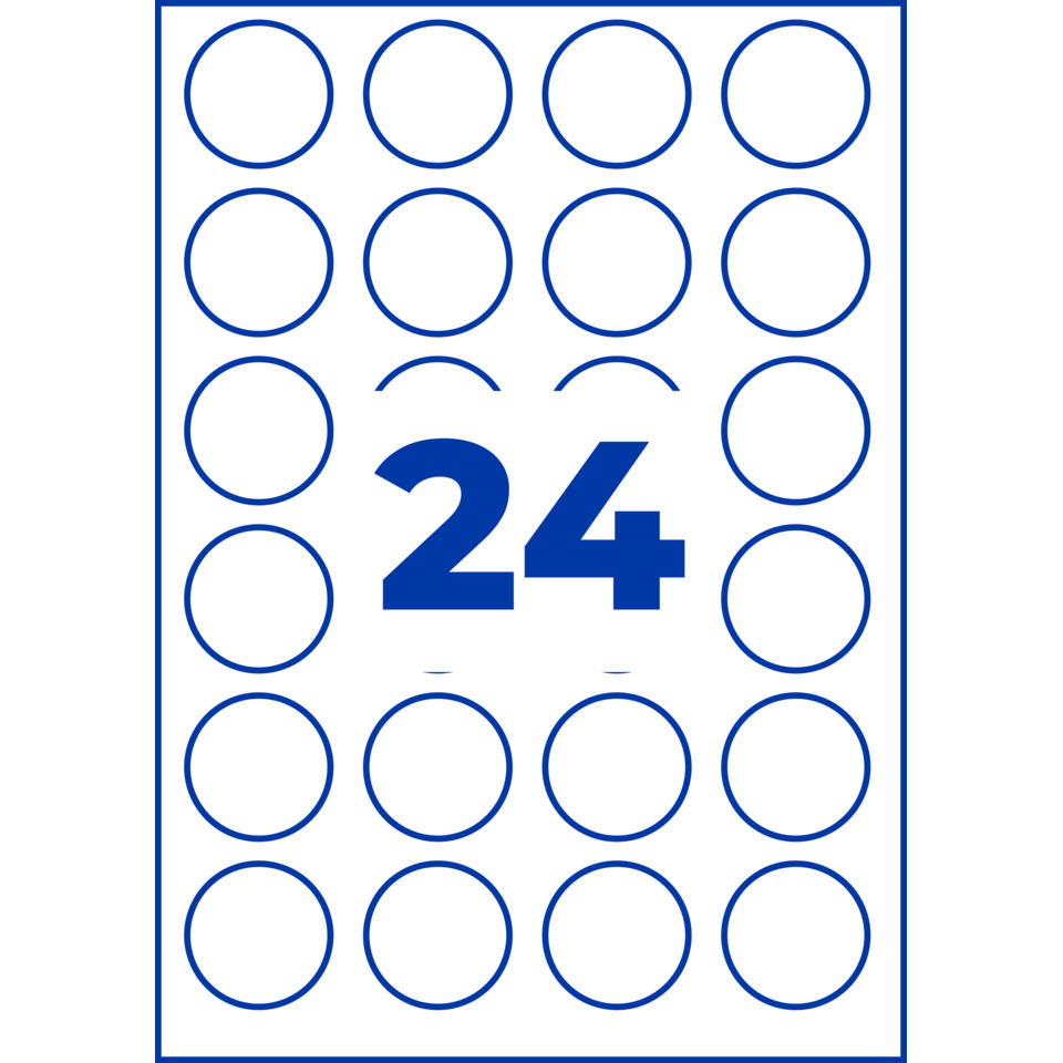 Kreis, blau, 24, Raster, Beschriftung