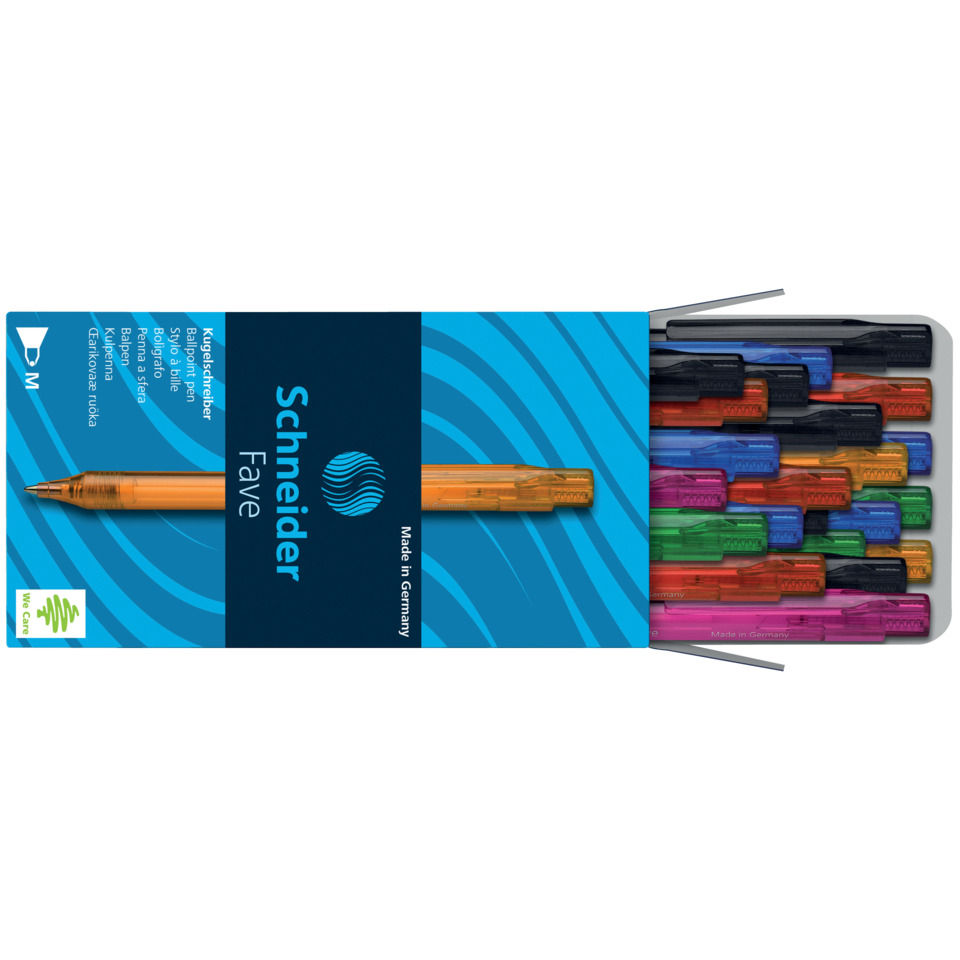 Schneider Fave, Farbmarker, Kugelschreiber-Spitzer, Vielseitige Farben, Made in Germany